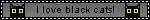 I Love Black Cats Badge